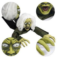 Hourleey Animated Zombie Groundbreaker in a garden setting