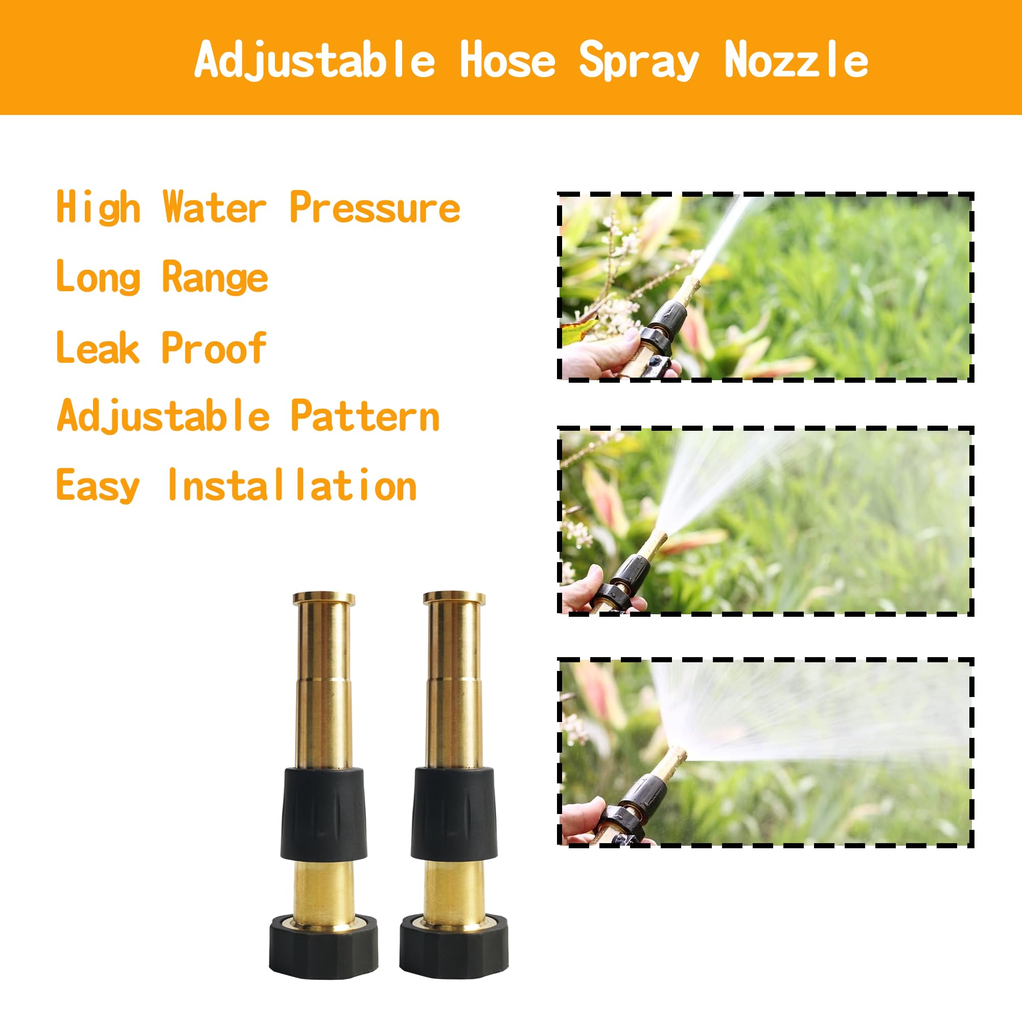 Hourleey brass nozzle in use watering garden