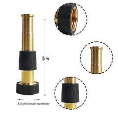 Hourleey brass nozzle side view showing connection