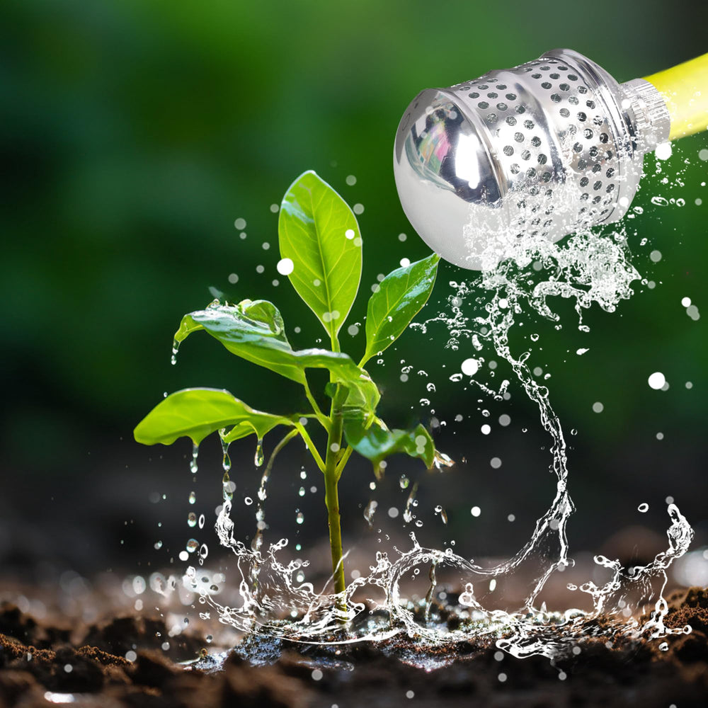 Hourleey Bubbler Sprinkler Head in garden setting watering plants