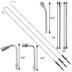Hourleey extension wand 30 degree curved design
