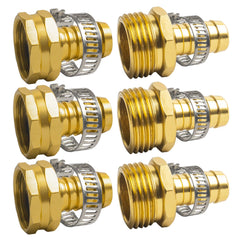 Hourleey Garden Hose Repair Connector set with clamps
