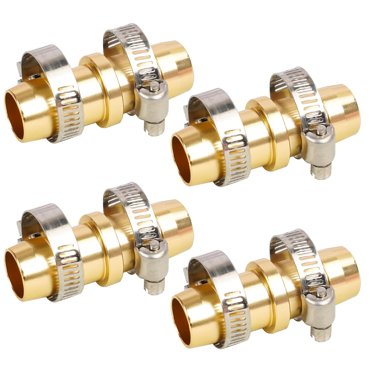 Hourleey Garden Hose Repair Kit with 4 connectors and clamps