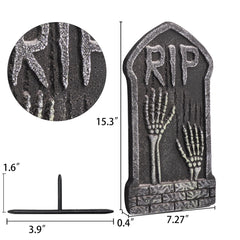 Hourleey Halloween Foam Tombstone side view with stone-like texture
