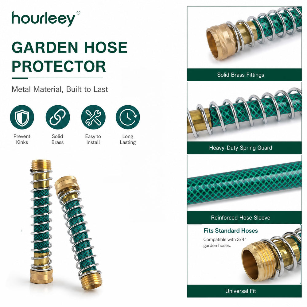 Hourleey hose protector in use for watering plants