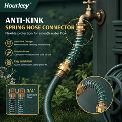 Hourleey hose protector installed on a garden hose