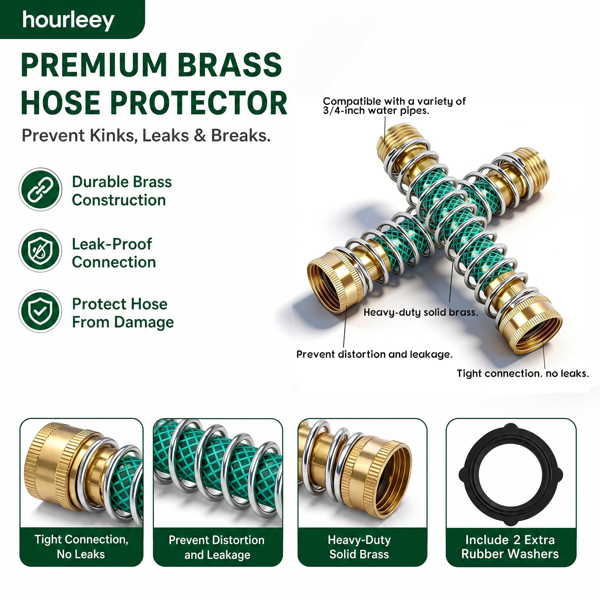 Hourleey hose protector packaging with product details