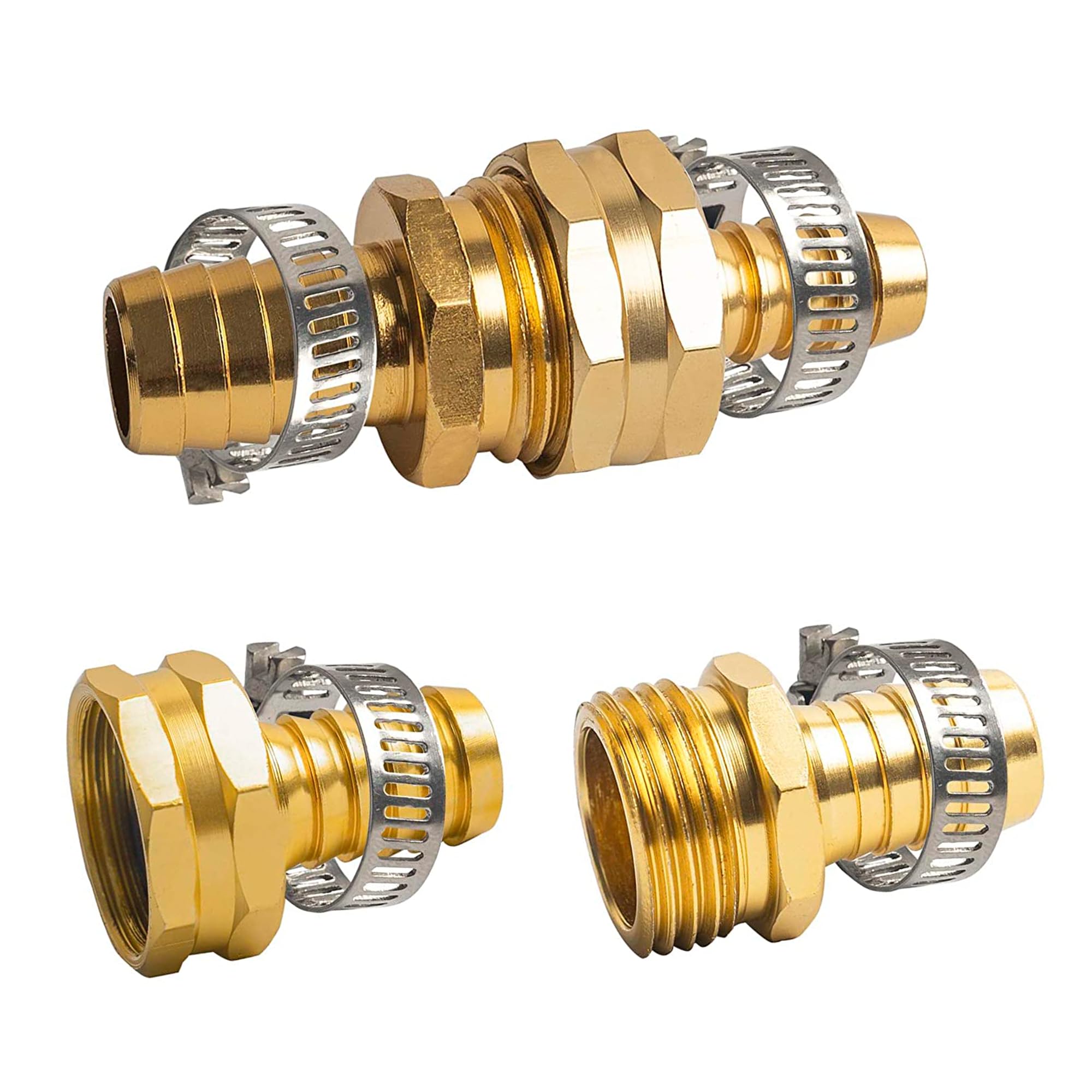 Hourleey hose repair connector in use with garden hose