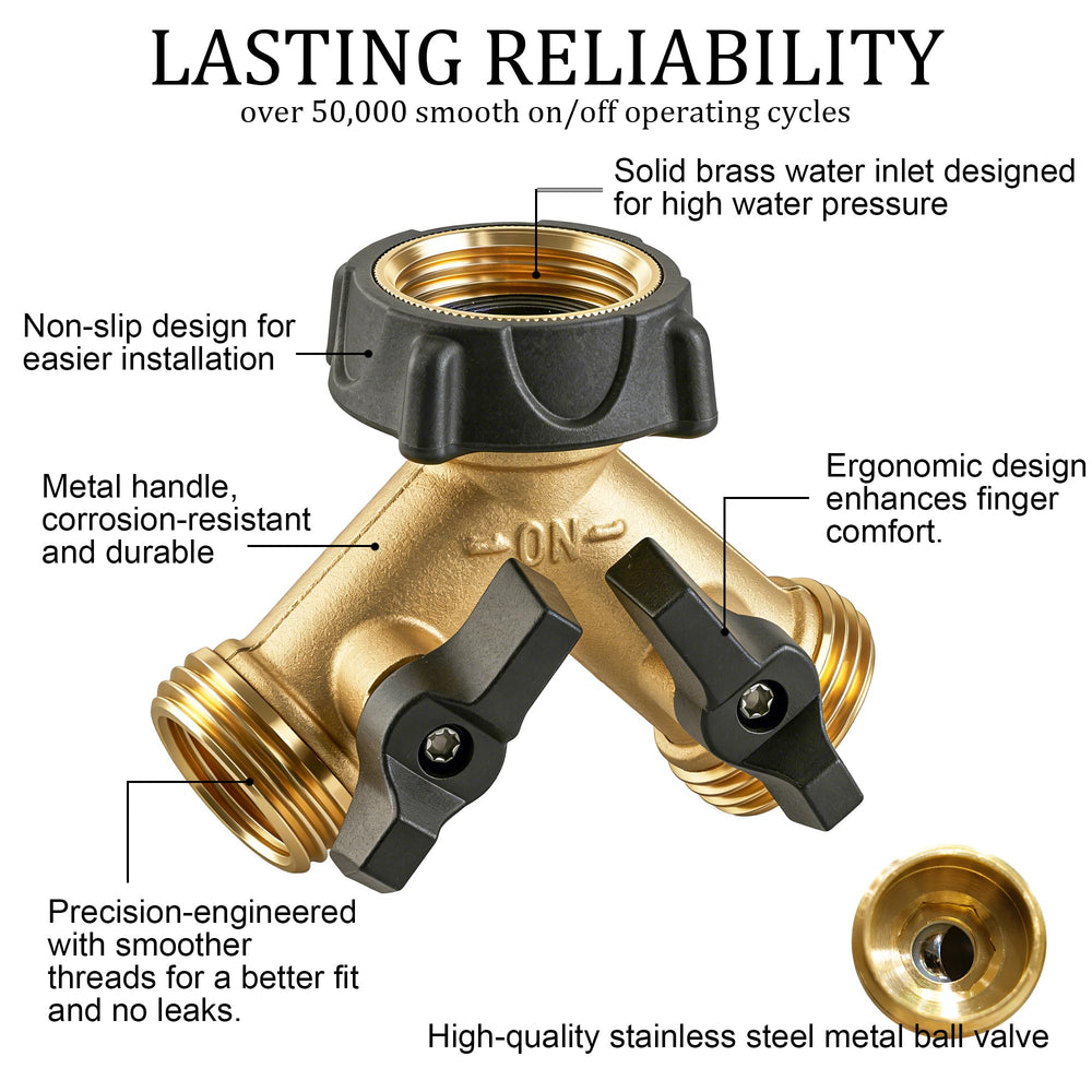 Hourleey hose splitter showing the plastic handle for easy grip