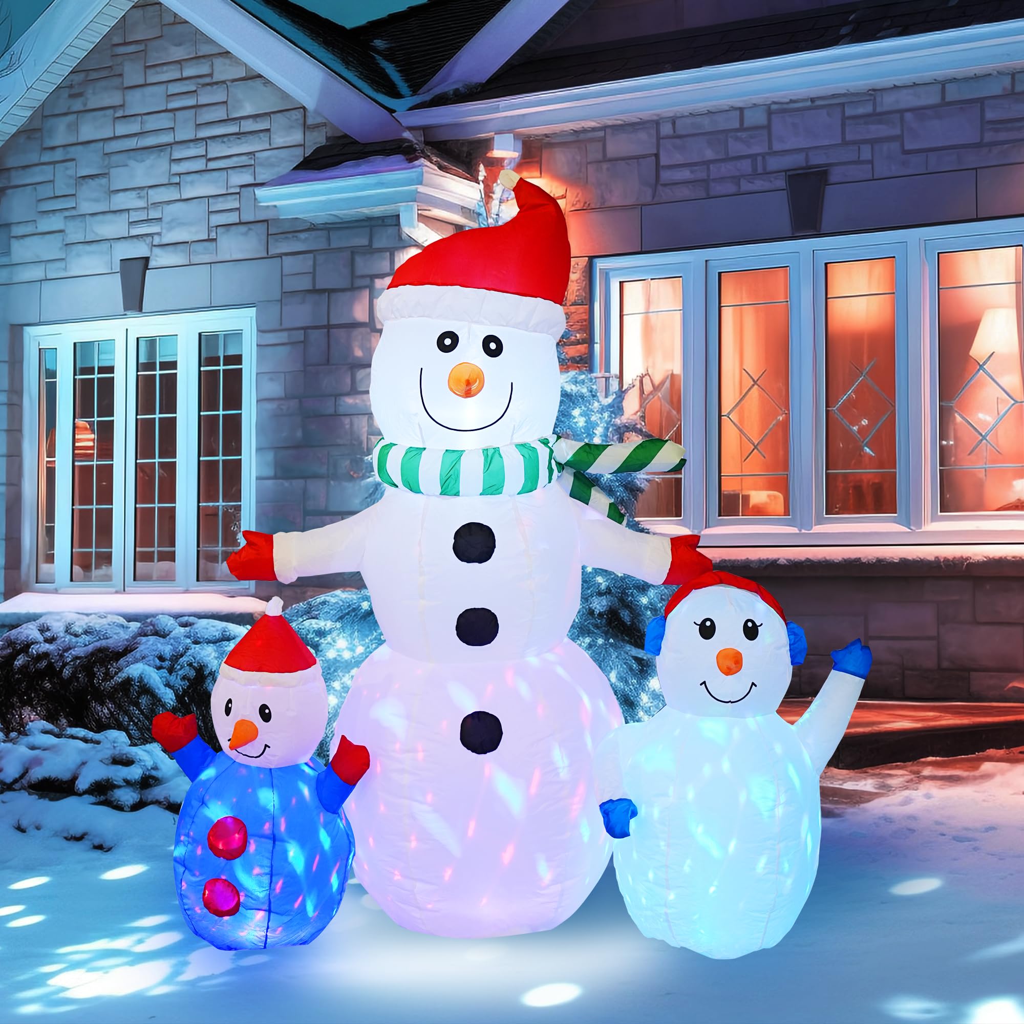 Hourleey inflatable snowman packaging and included accessories