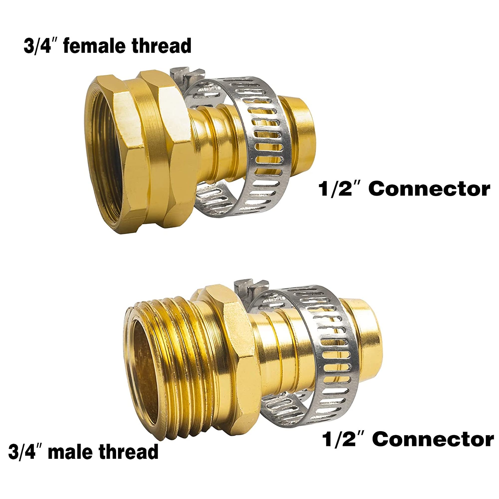 Hourleey male and female hose repair connectors