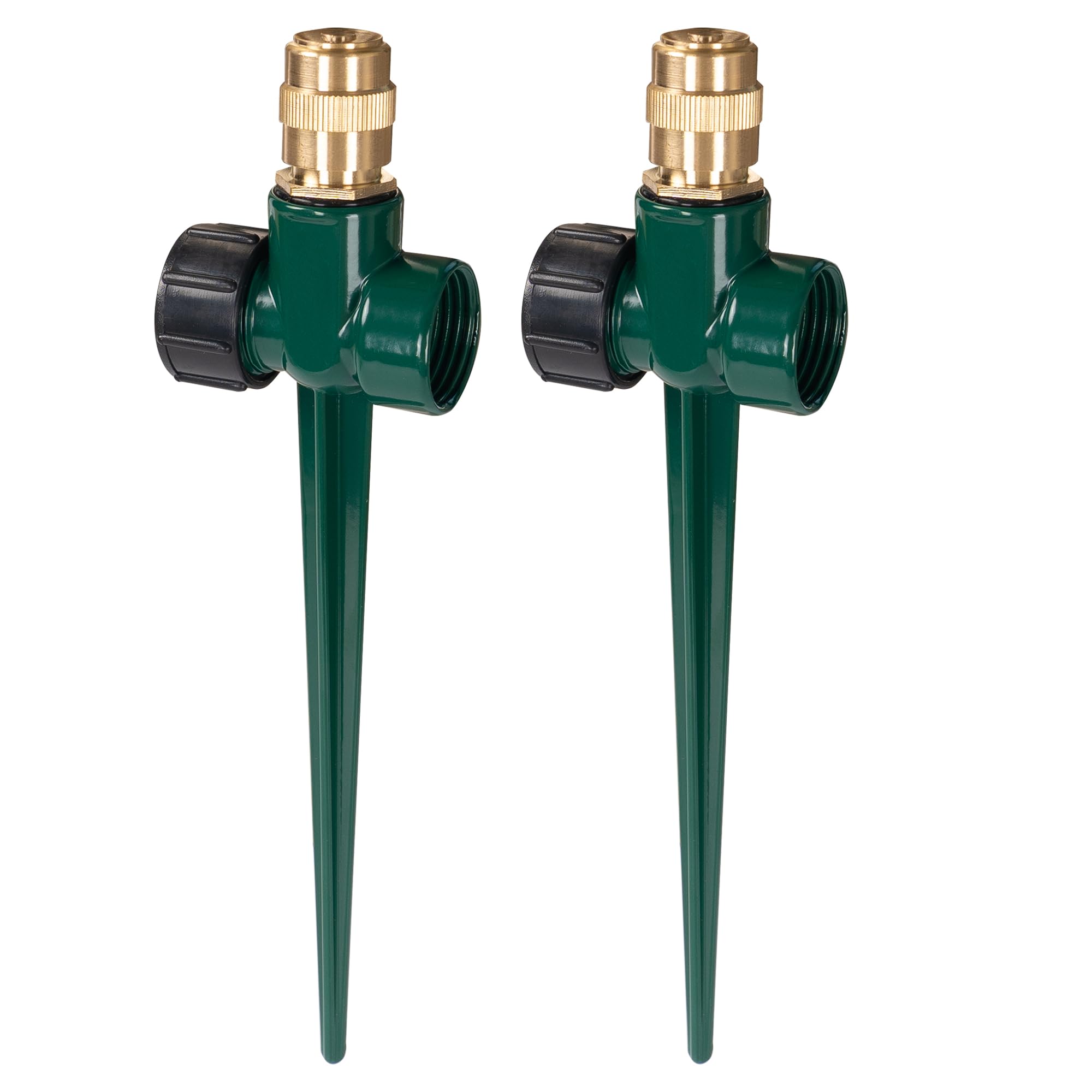 Hourleey Metal Lawn Sprinkler side view with adjustable nozzle