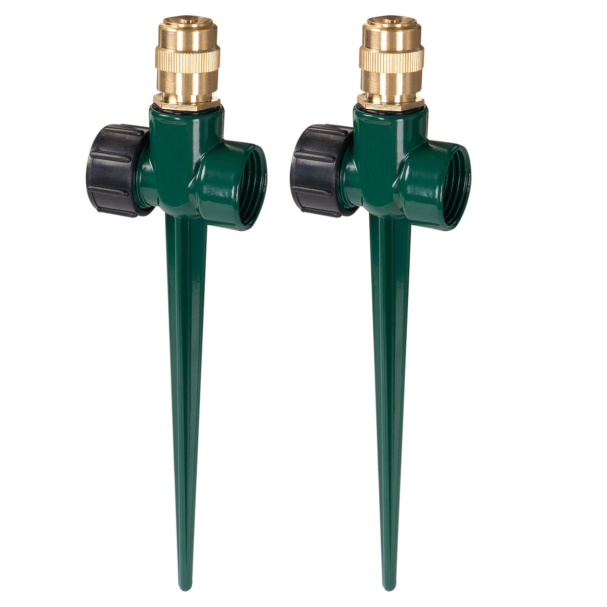 Hourleey Metal Lawn Sprinkler side view with adjustable nozzle