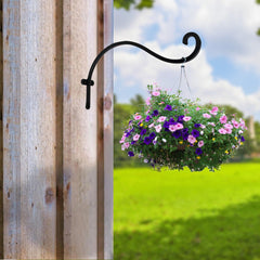Hourleey plant hook installed on wooden wall