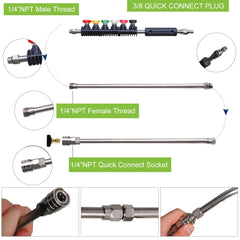 Hourleey Pressure Washer Extension Wand with nozzle tips