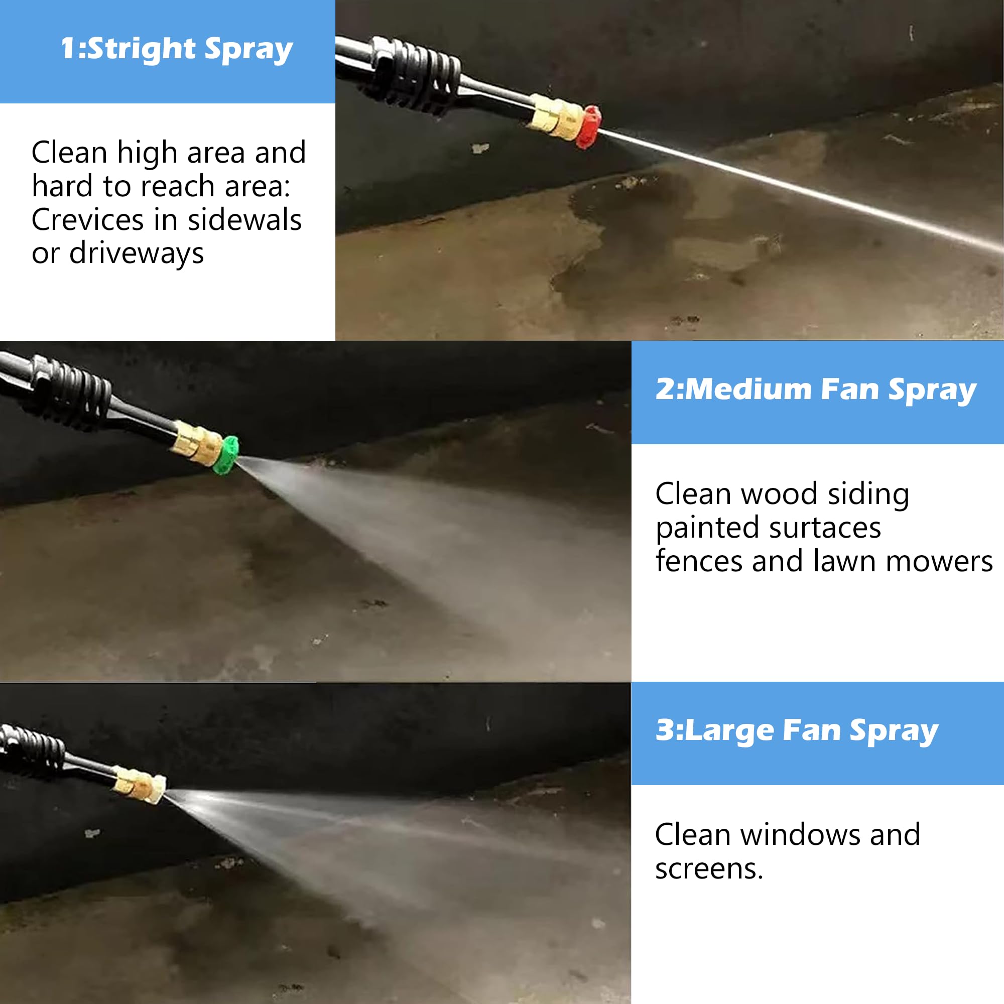 Hourleey pressure washer green nozzle (25°) for cleaning