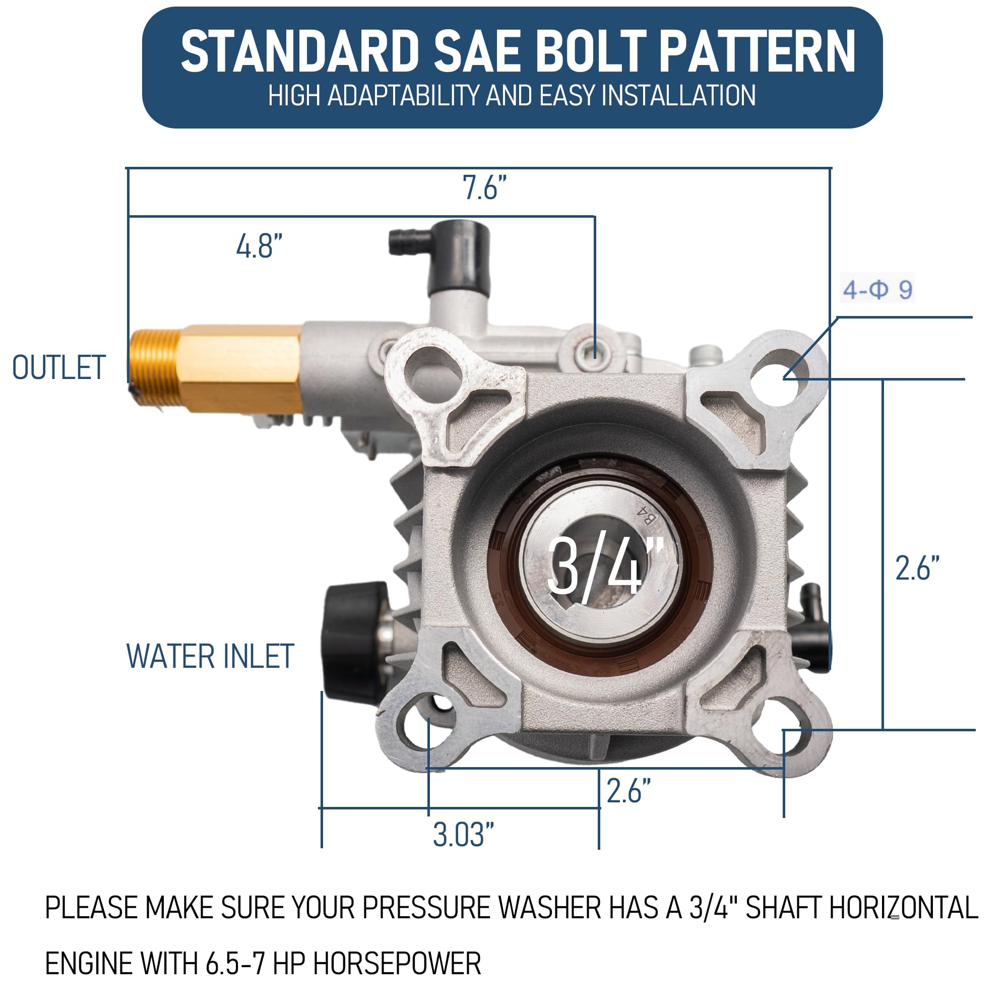 Hourleey Pressure Washer Pump installation components