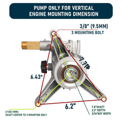 Hourleey pump with included installation accessories