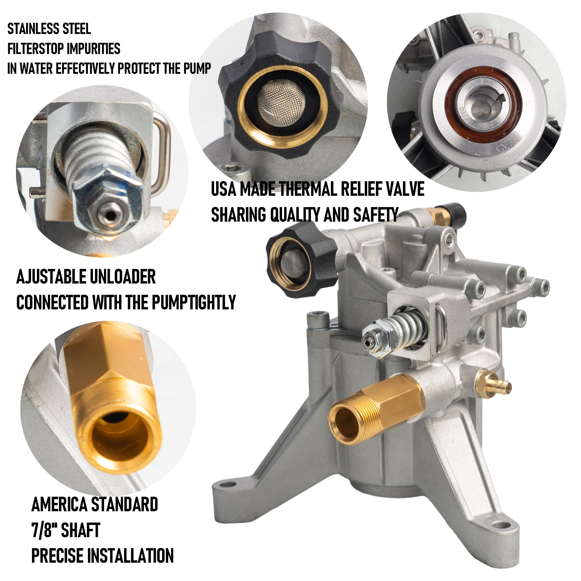 Hourleey pump with thermal relief valve feature