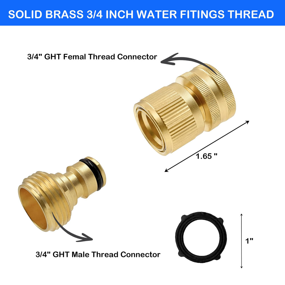 Hourleey quick connector attached to a garden hose