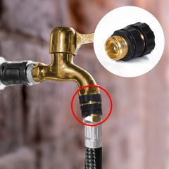 Hourleey quick connectors installed on a garden hose