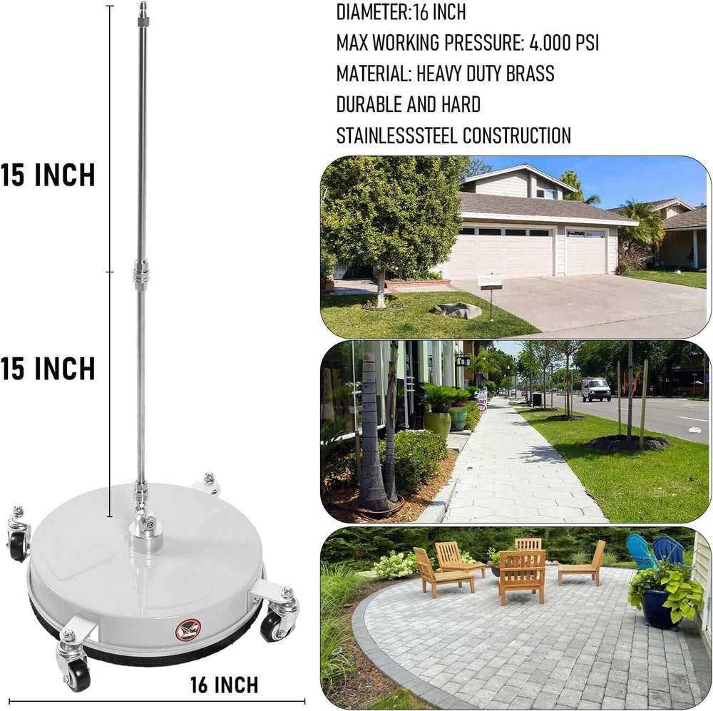 Hourleey Surface Cleaner showing stainless steel construction
