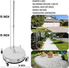 Hourleey Surface Cleaner showing stainless steel construction