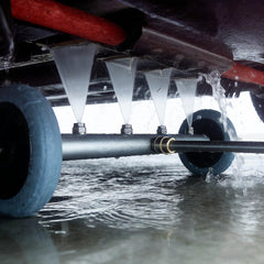 Hourleey Undercarriage Cleaner attached to a pressure washer