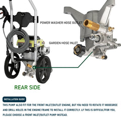 Hourleey vertical pressure washer pump side view
