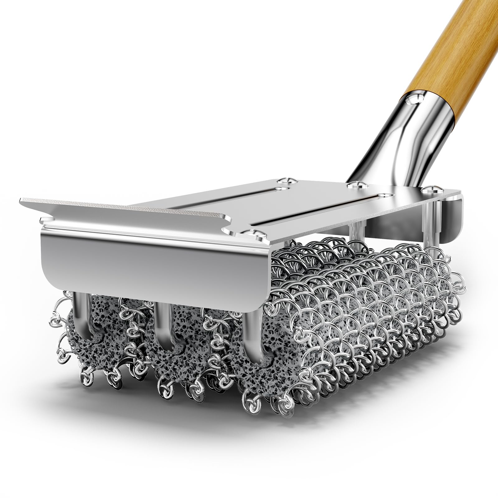 HOUSE AGAIN Grill Brush front view with ergonomic handle