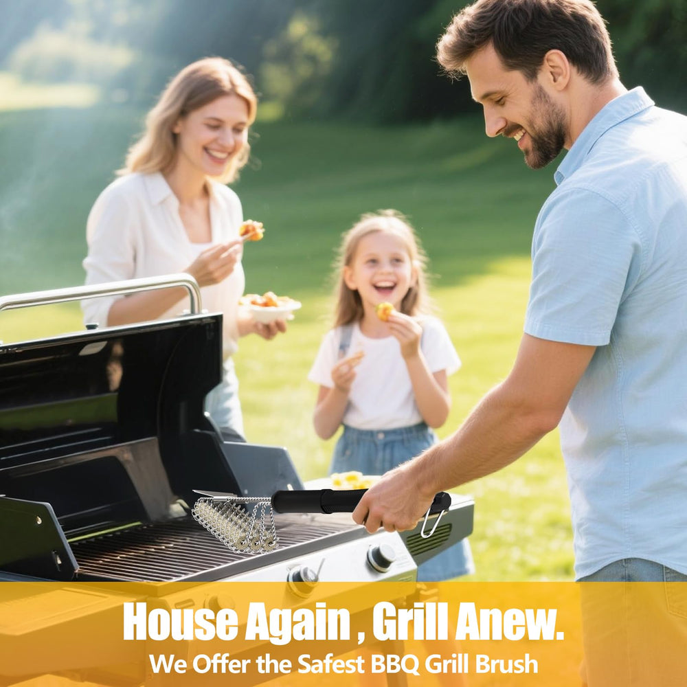HOUSE AGAIN Grill Brush with hanging loop for easy storage