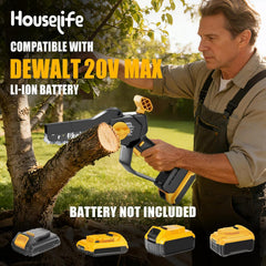 Houselife Mini Chainsaw side view showing blade