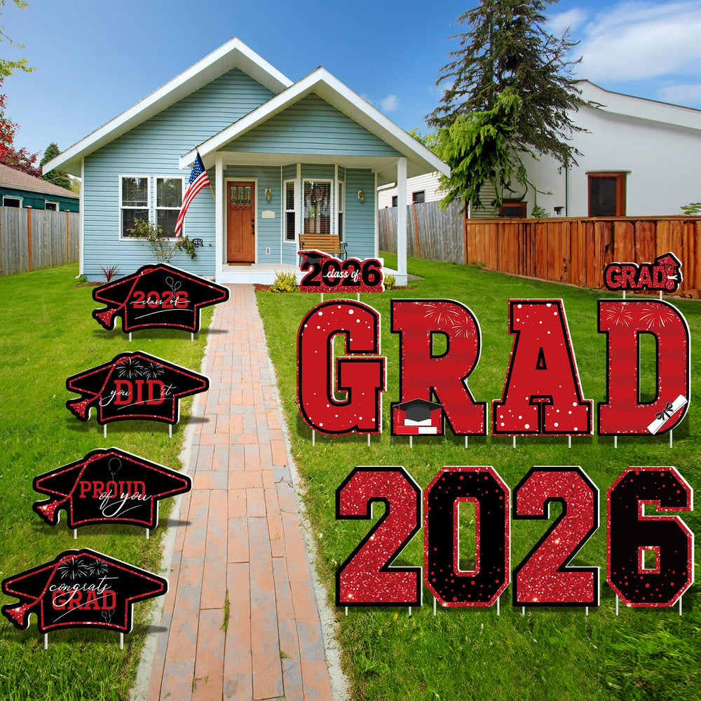 HOVACY graduation yard sign with plastic stakes
