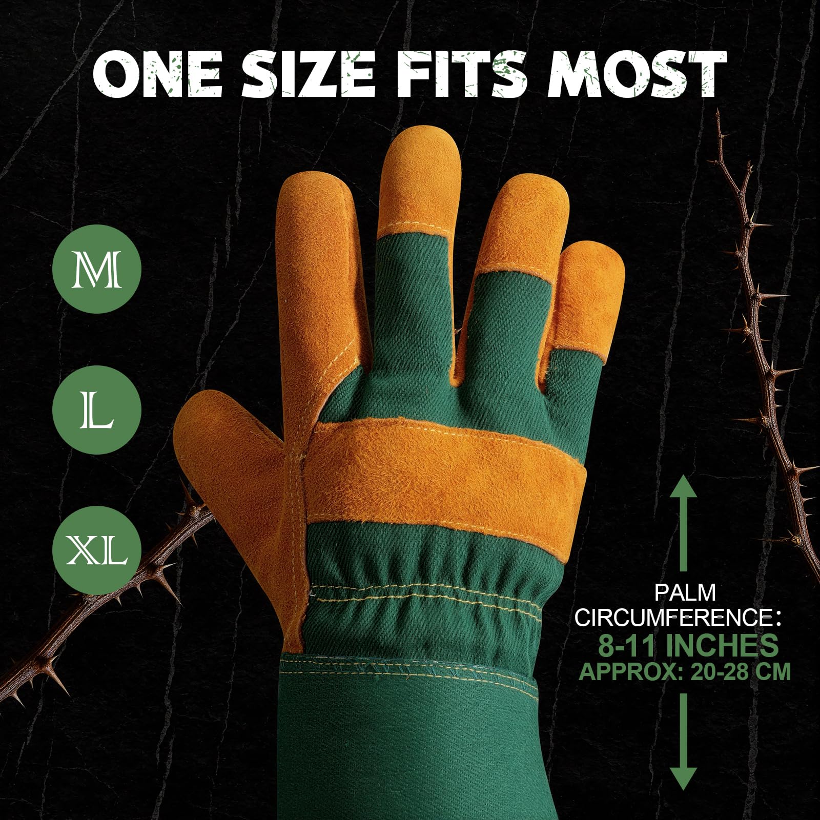 Hovico Gardening Gloves showing extended wrist guard feature