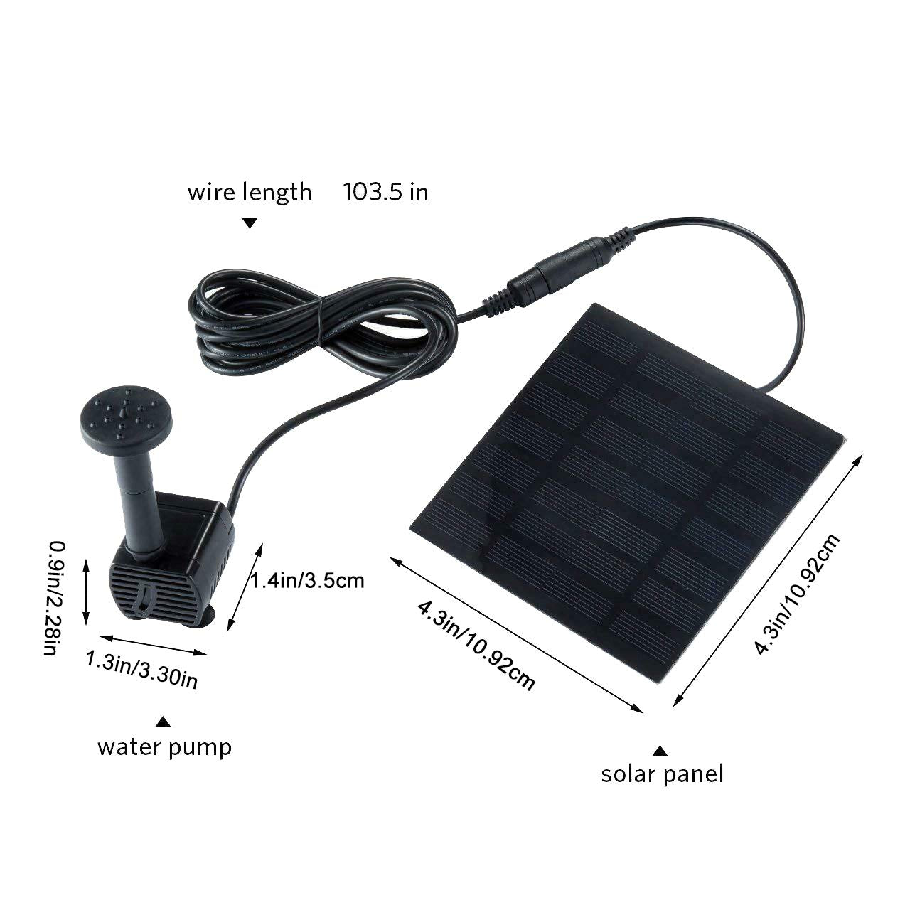 Hovico solar pump in action in a bird bath