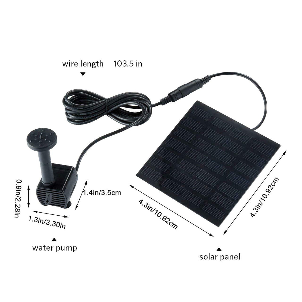 Hovico solar pump in action in a bird bath