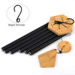 Howarmer 36 inch black wind chime hanging in garden