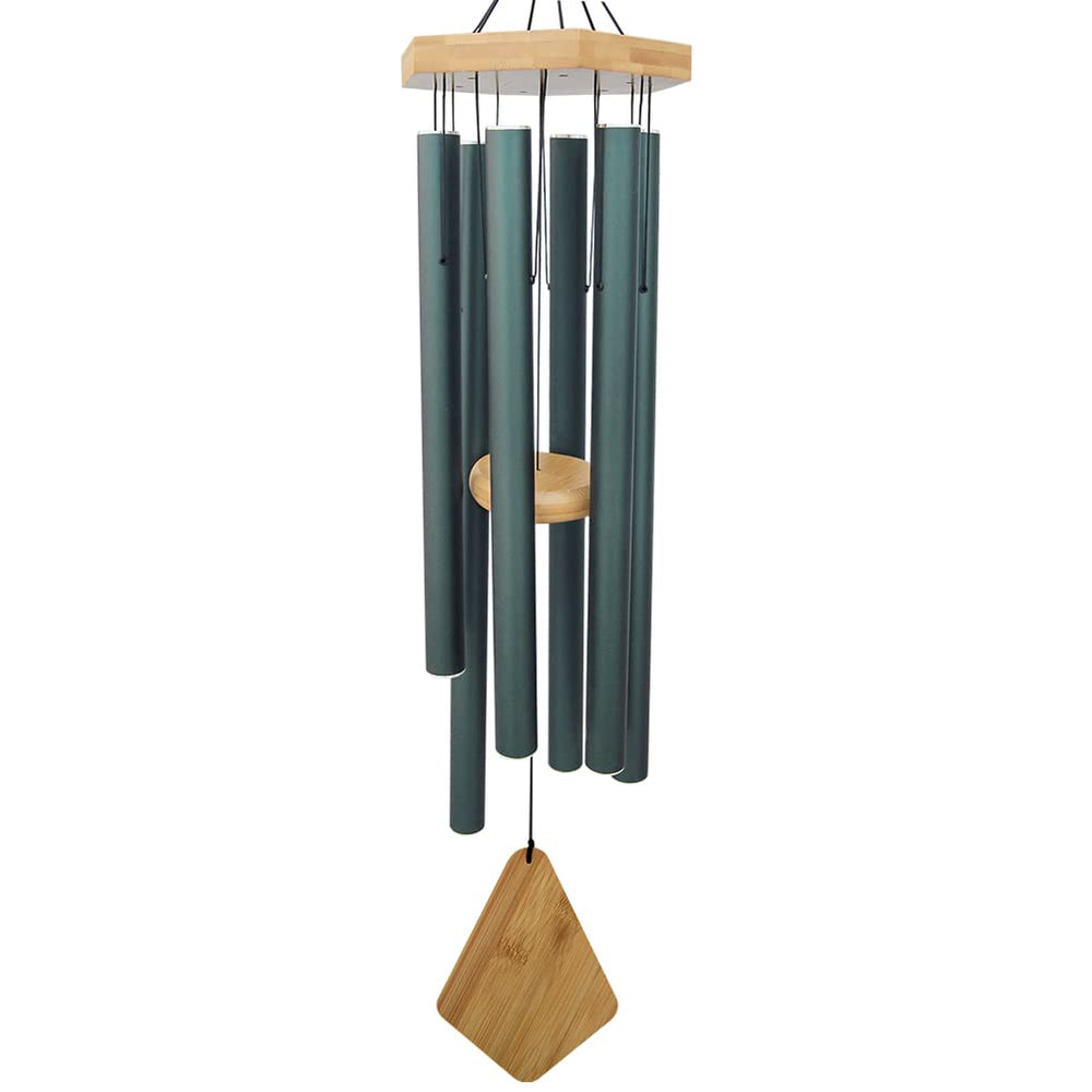 Howarmer wind chime green matte finish close-up