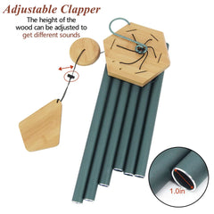 Howarmer wind chime hanging in a garden setting