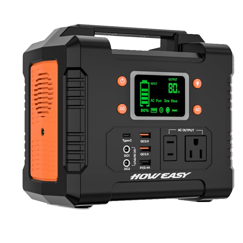 HOWEASY Portable Power Station 300W front view with outputs