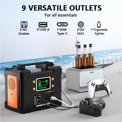 HOWEASY Portable Power Station 300W with AC adapter