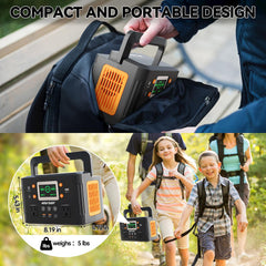 HOWEASY Portable Power Station being used outdoors