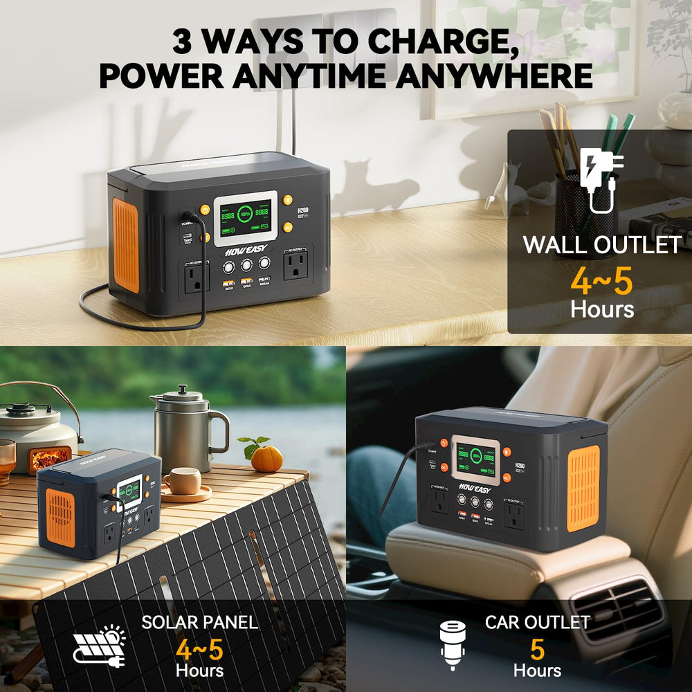 HOWEASY Portable Power Station charging a laptop
