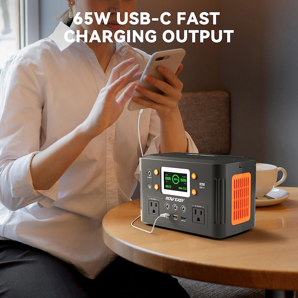 HOWEASY Portable Power Station with car charger
