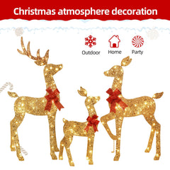 HOYECHI reindeer set with LED lights, side view