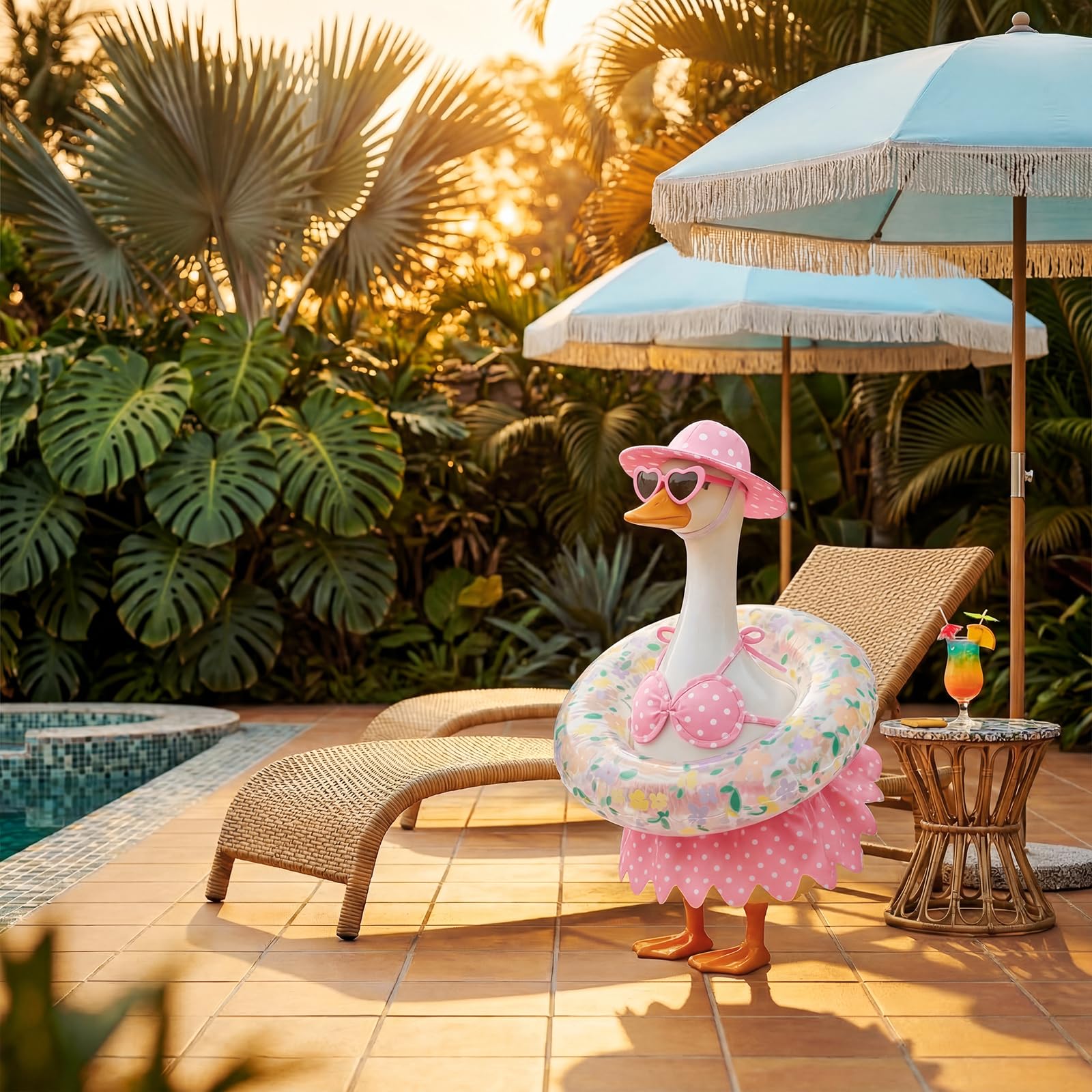 hoyuwak Bikini Goose Outfit full view with accessories
