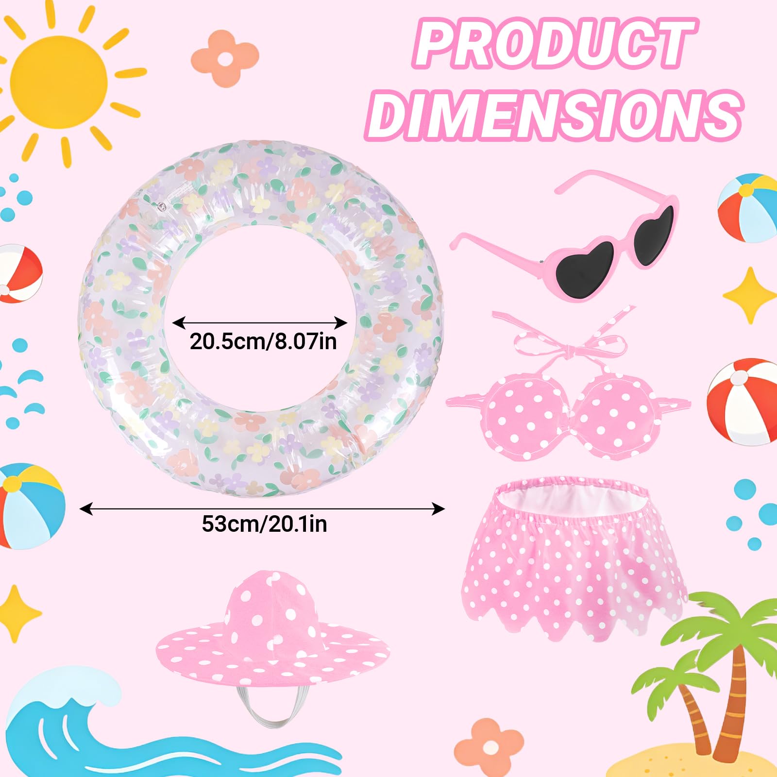 hoyuwak Bikini Goose Outfit with swim ring and glasses