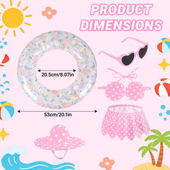 hoyuwak Bikini Goose Outfit with swim ring and glasses