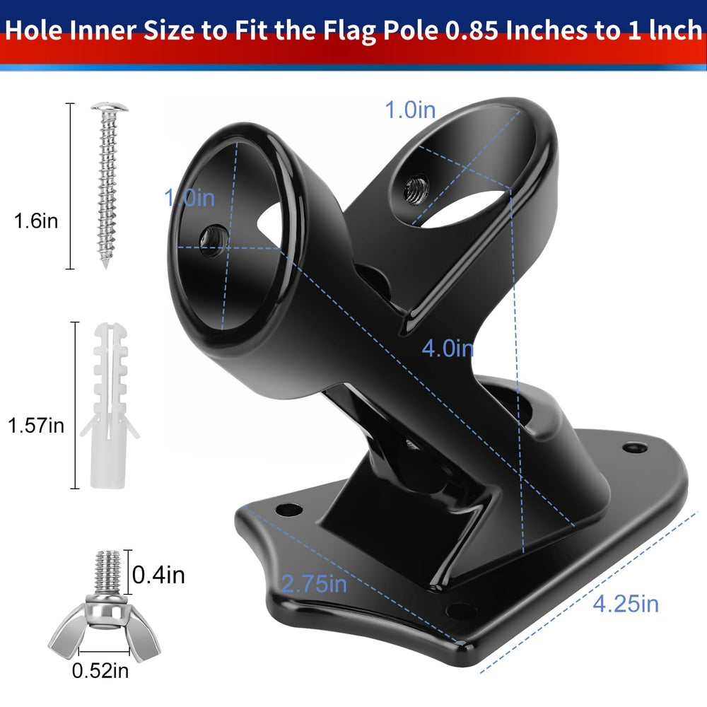 HPGOED Flag Pole Holder installation guide illustration