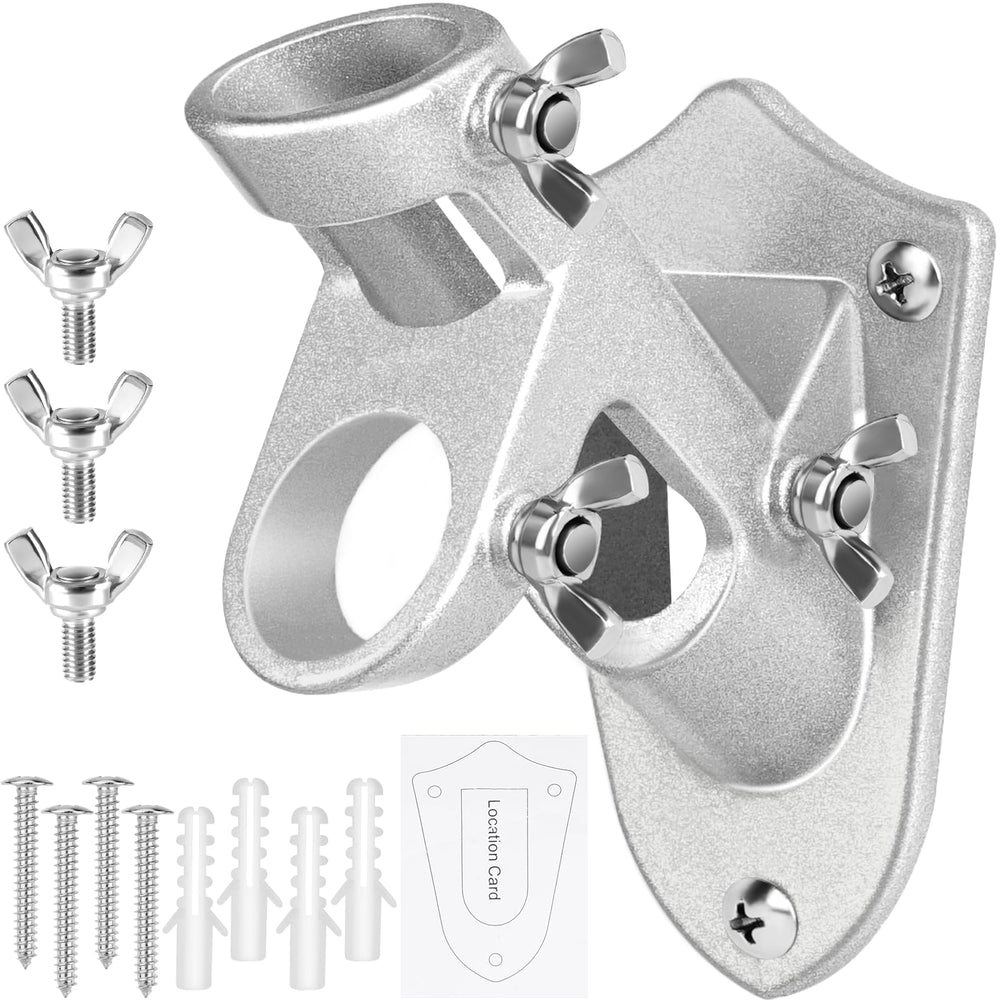 HPGOED flag pole holder silver model front view